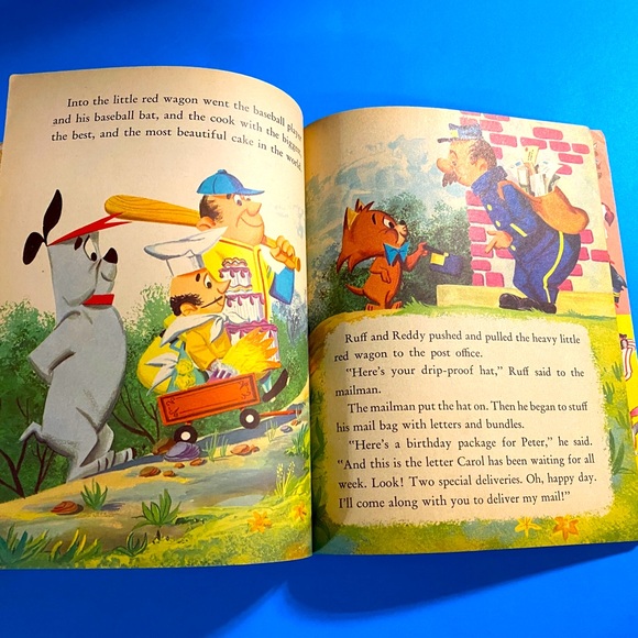 HANNA-BARBERA RUFF AND REDDY VTG 1959 A LITTLE GOLDEN HARDCOVER CLASSIC BOOK - Picture 8 of 13